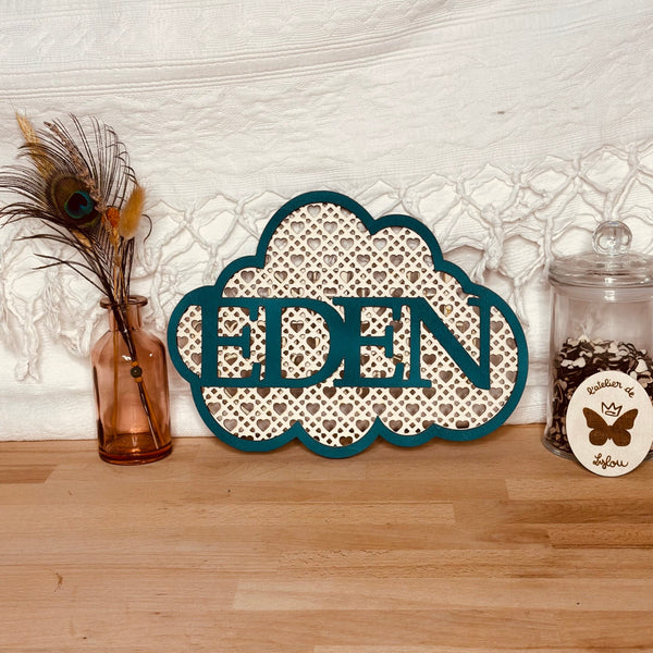 Nuage prénom/mot personnalisé - décoration murale