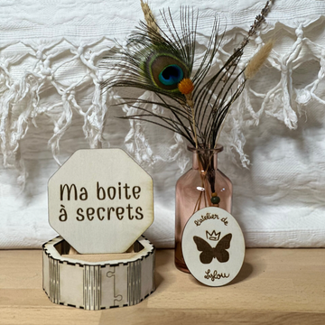 Boîte octogonale en bois – Personnalisable