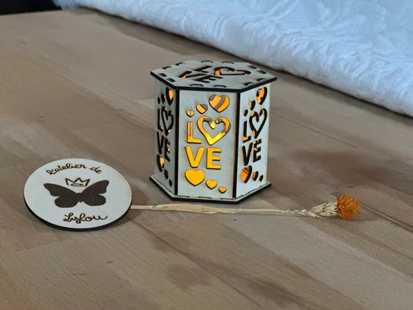 Photophore "Love" (+ bougie LED)