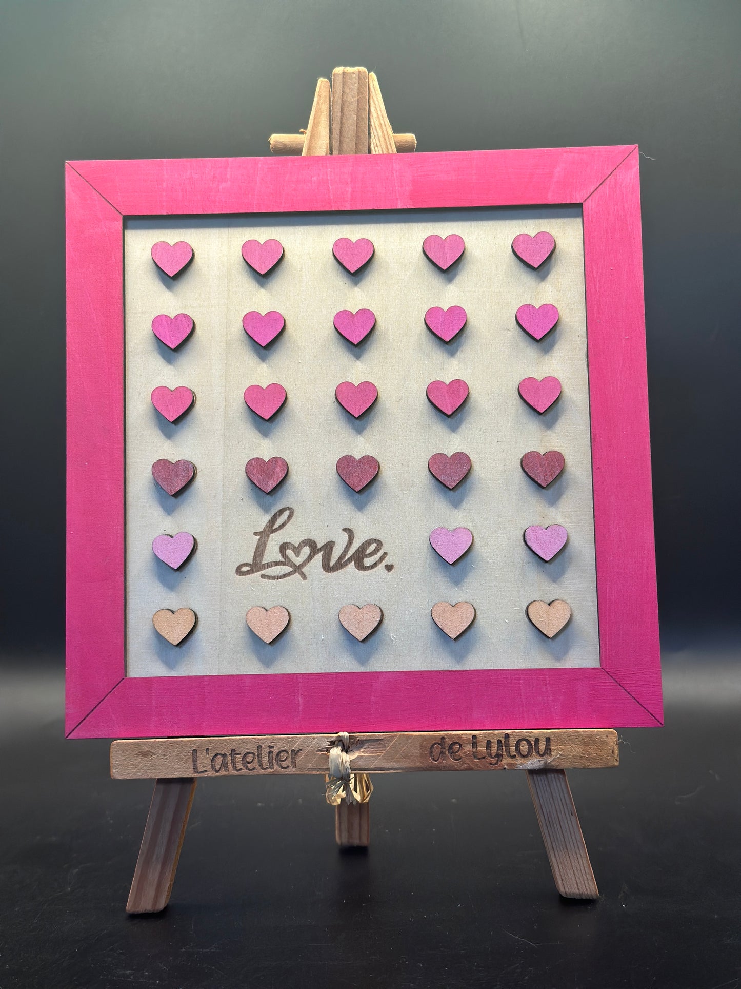 Cadres Love / Amour en bois – 10 modèles au choix