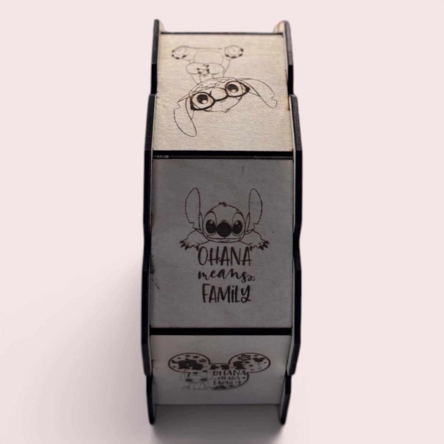 Veilleuse en bois personnalisable Stitch – lampe LED gravée
