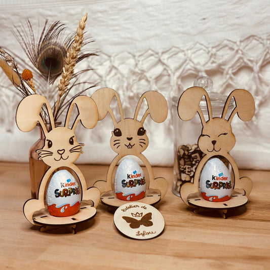 Support lapin pour Kinder Surprise* – Personnalisable