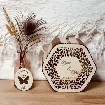 Urne/Cagnotte octogonale personnalisable