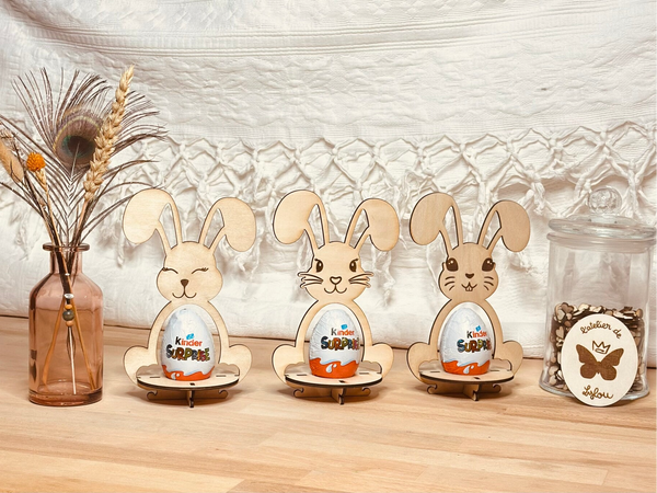 Support lapin pour Kinder Surprise* – Personnalisable