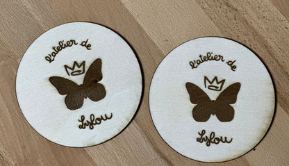 Sous-verres gravés (lot de 2) – L’atelier de Lylou