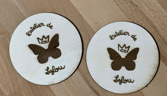 Sous-verres gravés (lot de 2) – L’atelier de Lylou
