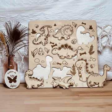 Puzzle en bois - Thème dinosaures