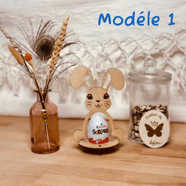Support lapin pour Kinder Surprise* – Personnalisable