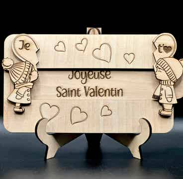 💌 Carte en bois interactive – Spéciale Saint Valentin