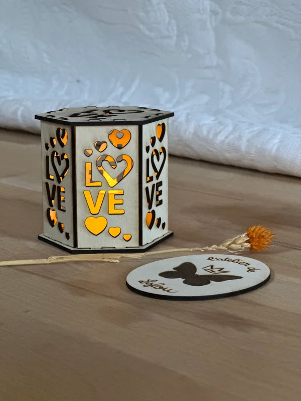 Photophore "Love" (+ bougie LED)