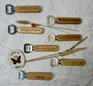 Décapsuleur en bois personnalisable