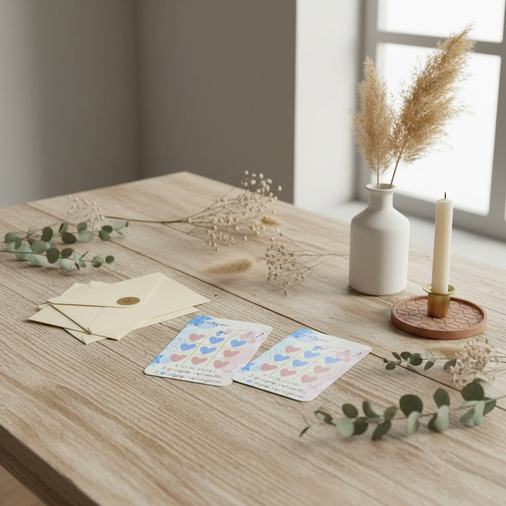 L'Atelier de Lylou : Lot de 3 cartes à gratter pour révélation du sexe de bébé, jeu tic-tac-toe, 10x15cm.
